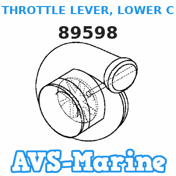89598 THROTTLE LEVER, LOWER CARBURETOR - PORT Mercury