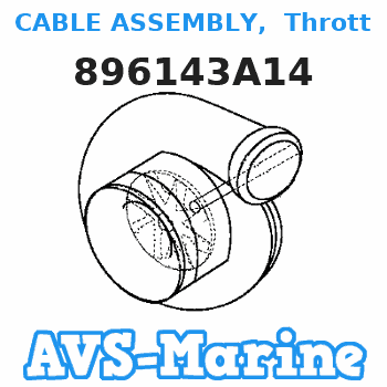 896143A14 CABLE ASSEMBLY, Throttle Shift - 14 Feet Mercury