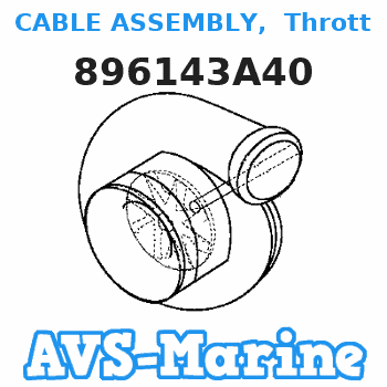 896143A40 CABLE ASSEMBLY, Throttle Shift - 40 Feet Mercury