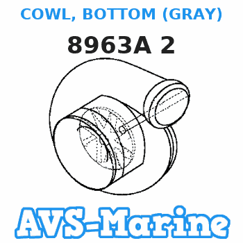 8963A 2 COWL, BOTTOM (GRAY) Mercury