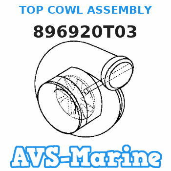 896920T03 TOP COWL ASSEMBLY Mercury