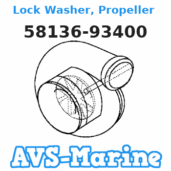 58136-93400 Lock Washer, Propeller Nut Suzuki