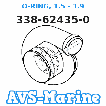 338-62435-0 O-RING, 1.5 - 1.9 Tohatsu