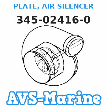 345-02416-0 PLATE, AIR SILENCER Tohatsu