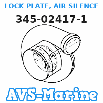 345-02417-1 LOCK PLATE, AIR SILENCER Tohatsu