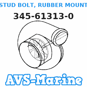 345-61313-0 STUD BOLT, RUBBER MOUNT (UPPER) Tohatsu