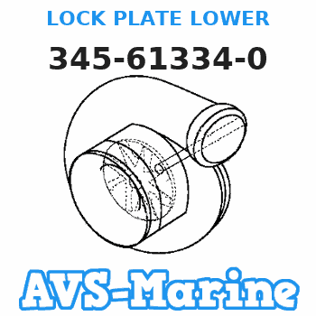 345-61334-0 LOCK PLATE LOWER Tohatsu