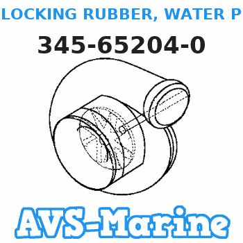 345-65204-0 LOCKING RUBBER, WATER PIPE Tohatsu