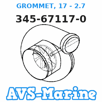 345-67117-0 GROMMET, 17 - 2.7 Tohatsu