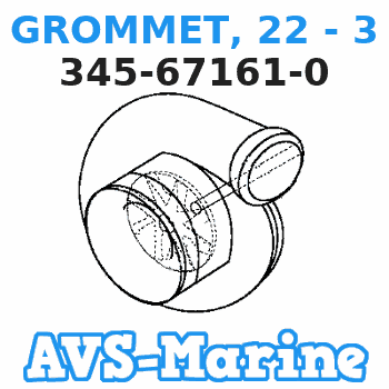 345-67161-0 GROMMET, 22 - 3 Tohatsu