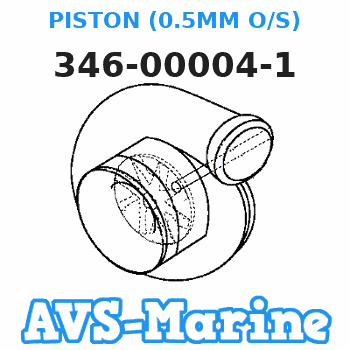 346-00004-1 PISTON (0.5MM O/S) Tohatsu