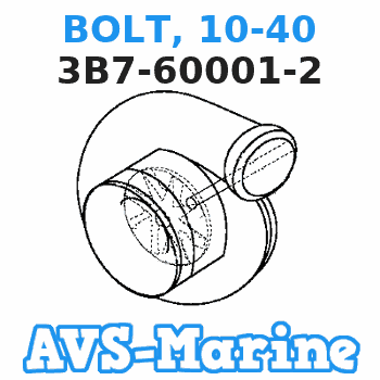 3B7-60001-2 BOLT, 10-40 Tohatsu