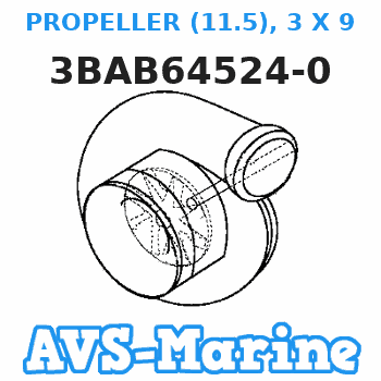 3BAB64524-0 PROPELLER (11.5), 3 X 9.25 X 11.5 Tohatsu