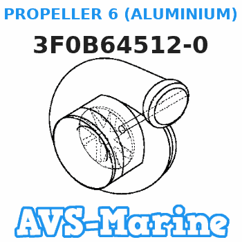 3F0B64512-0 PROPELLER 6 (ALUMINIUM), 2 X 7.4 X 5.7 Tohatsu