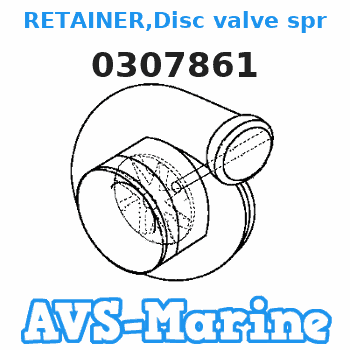 0307861 RETAINER,Disc valve spring EVINRUDE 
