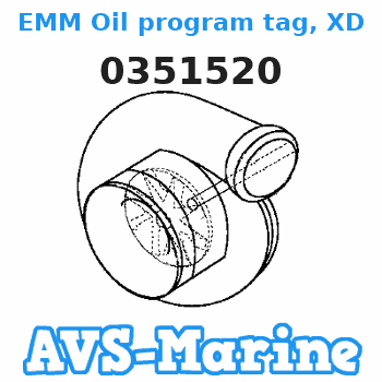 0351520 EMM Oil program tag, XD100 oil EVINRUDE 
