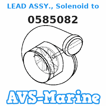 0585082 LEAD ASSY., Solenoid to starter EVINRUDE 