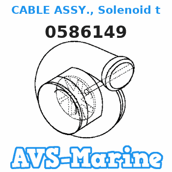 0586149 CABLE ASSY., Solenoid to starter EVINRUDE 