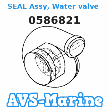 0586821 SEAL Assy, Water valve connector EVINRUDE 