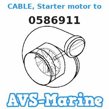 0586911 CABLE, Starter motor to solenoid EVINRUDE 