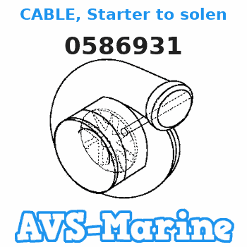 0586931 CABLE, Starter to solenoid EVINRUDE 