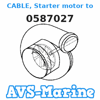 0587027 CABLE, Starter motor to solenoid EVINRUDE 