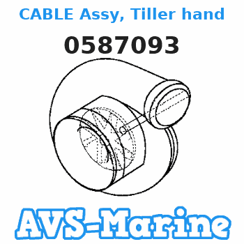 0587093 CABLE Assy, Tiller handle EVINRUDE 