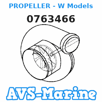 0763466 PROPELLER - W Models EVINRUDE 