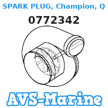 0772342 SPARK PLUG, Champion, QL78C-SS EVINRUDE 