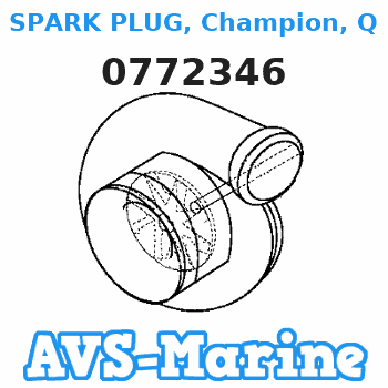 0772346 SPARK PLUG, Champion, QL78YC-SS (Stainless Steel) - Z EVINRUDE 