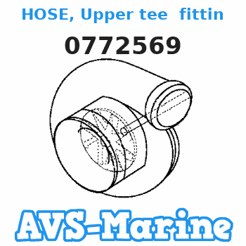 0772569 HOSE, Upper tee fitting to T-Body -6 in. (152mm) EVINRUDE 