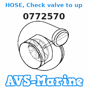 0772570 HOSE, Check valve to upper fitting -20.5 in. (520.7mm) EVINRUDE 
