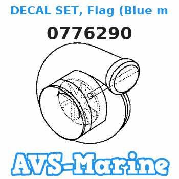 0776290 DECAL SET, Flag (Blue models) EVINRUDE 