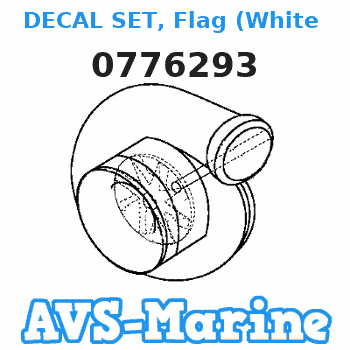 0776293 DECAL SET, Flag (White models) EVINRUDE 