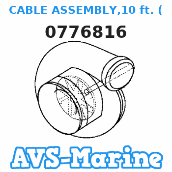 0776816 CABLE ASSEMBLY,10 ft. (3m) EVINRUDE 