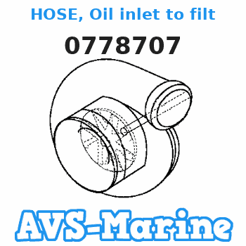 0778707 HOSE, Oil inlet to filter EVINRUDE 