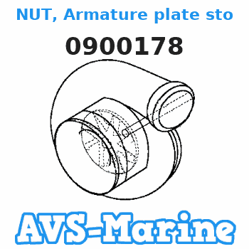 0900178 NUT, Armature plate stop EVINRUDE 