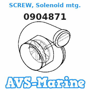 0904871 SCREW, Solenoid mtg. EVINRUDE 