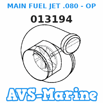 013194 MAIN FUEL JET .080 - OPT. - 3750 - 6250 FT. Force 