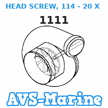 1111 HEAD SCREW, 114 - 20 X 7/8 Force 