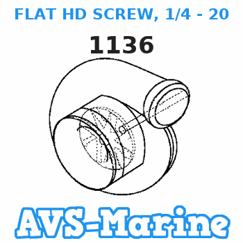 1136 FLAT HD SCREW, 1/4 - 20 X 1 Force 