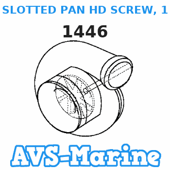 1446 SLOTTED PAN HD SCREW, 1/4 - 20 X 1 Force 