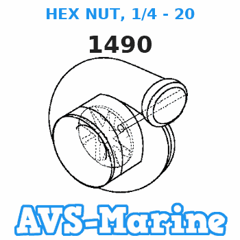 1490 HEX NUT, 1/4 - 20 Force 