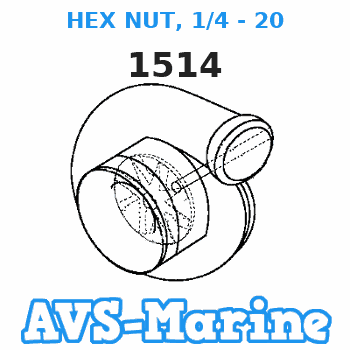 1514 HEX NUT, 1/4 - 20 Force 