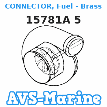 15781A 5 CONNECTOR, Fuel - Brass Force 