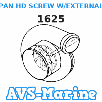 1625 PAN HD SCREW W/EXTERNAL TOOTH LOCKWASHER, 1/4 - 20 X 1/2 Force 