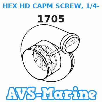 1705 HEX HD CAPM SCREW, 1/4-20X3/4 Force 