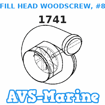 1741 FILL HEAD WOODSCREW, #8X3/4 S.S. Force 