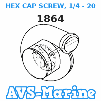 1864 HEX CAP SCREW, 1/4 - 20 X 3/4 Force 