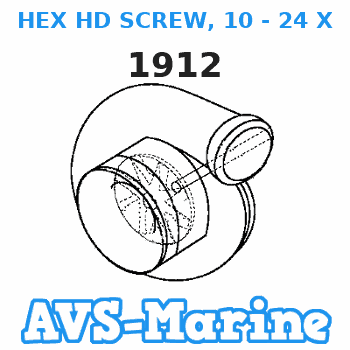 1912 HEX HD SCREW, 10 - 24 X 1/2 Force 